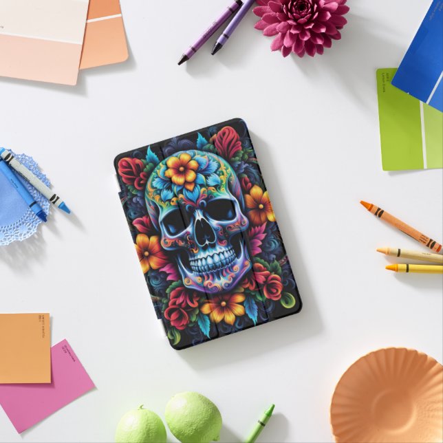 Flower Skull iPad Air Cover (In Situ)