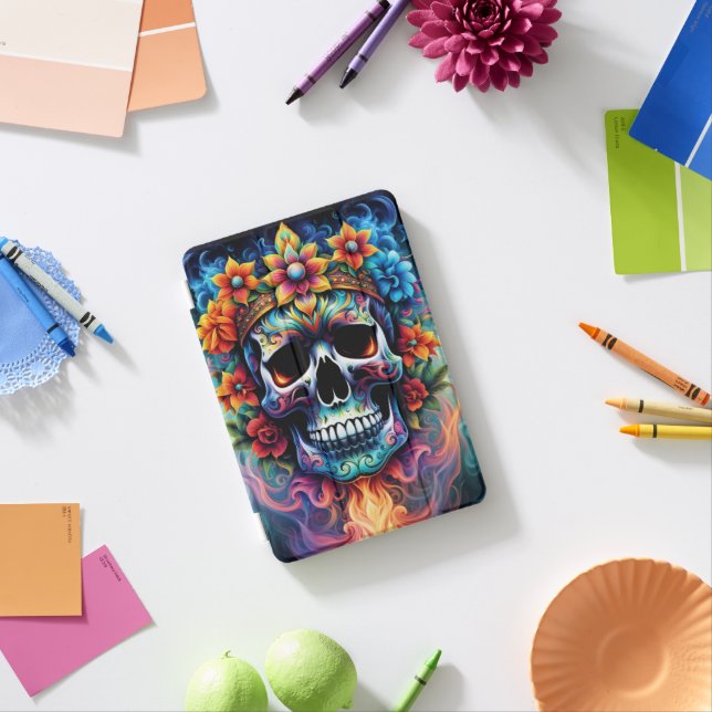 Flower Skull iPad Air Cover (In Situ)