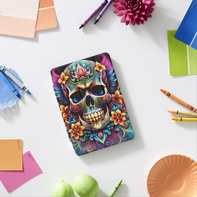 Flower Skull iPad Air Cover (In Situ)
