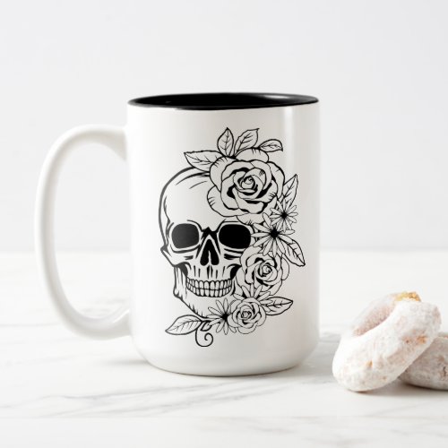 Flower Skull Mug