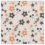 Flower Skull Pattern Fabric