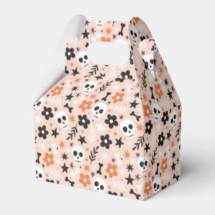 Flower Skull Pattern Favor Boxes