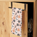 Flower Skull Pattern Kitchen Towel