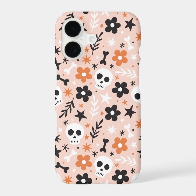 Flower Skull Pattern Samsung Galaxy Case (Back)