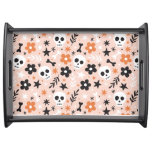 Flower Skull Pattern Serving Tray