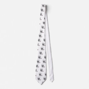 Flower Skull Tie