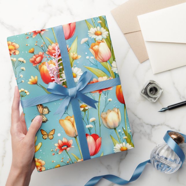 Flower Sky Garden Wrapping Paper (Gifting)
