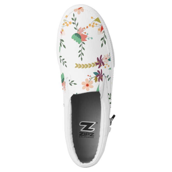 slip on sneakers with flowers