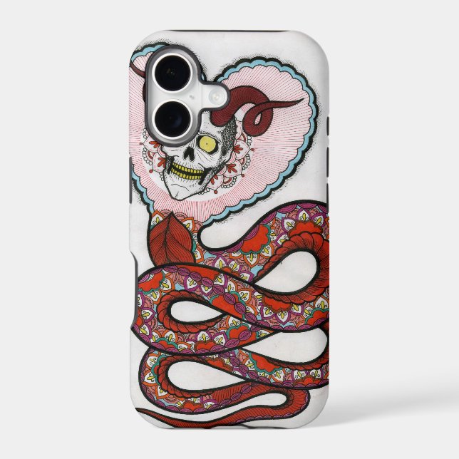 flower snake iphone case (Back)