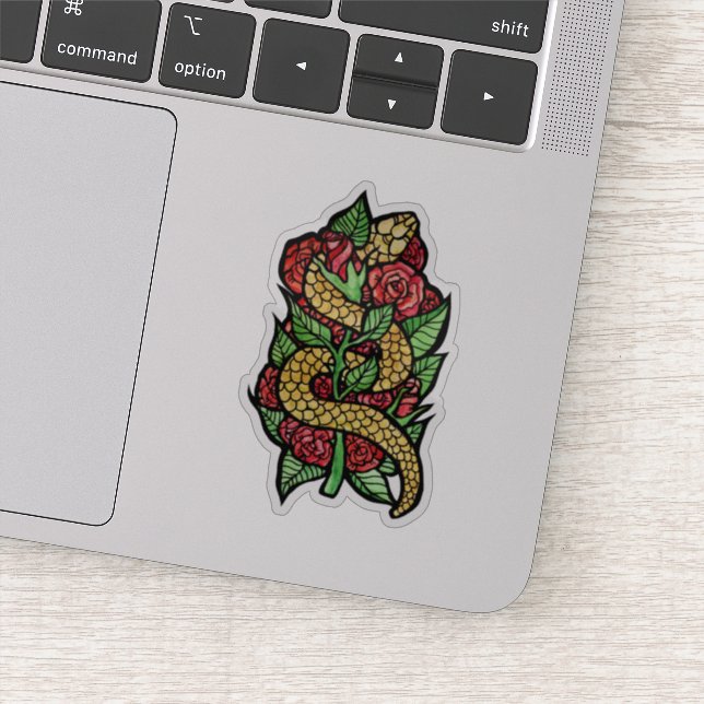 Flower Snake Sticker (Detail)