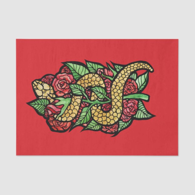 Flower Snake Tissue Paper (Front)