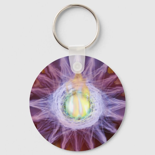 Flower Space Sun Keychain (Front)