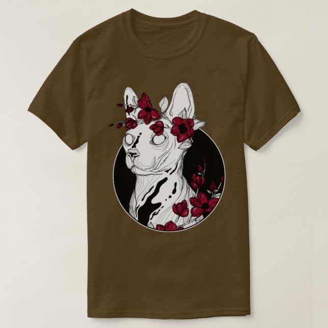 Flower Sphynx T-Shirt (Design Front)