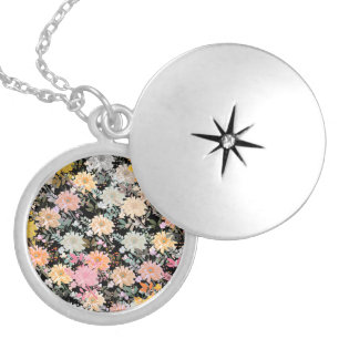 Flower Spinning Locket Necklace