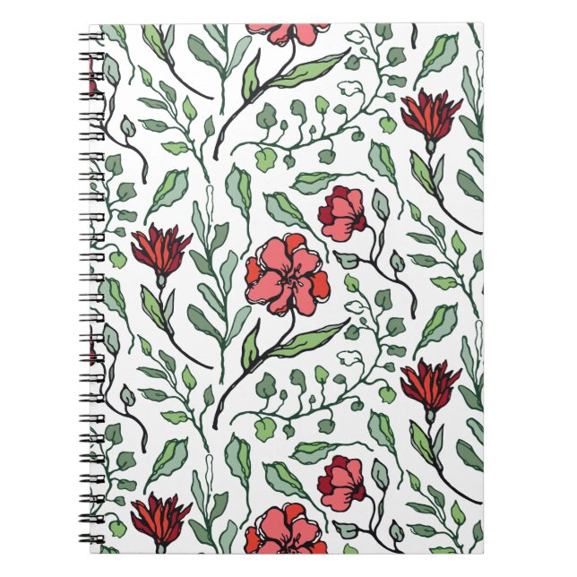 Flower Spiral Notebooks for Inspired Writing (Front)