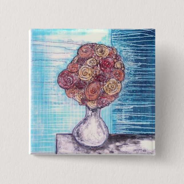 "Flower Splash" Button (Front)