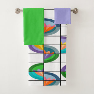 Flower Splits Bath Towel Set