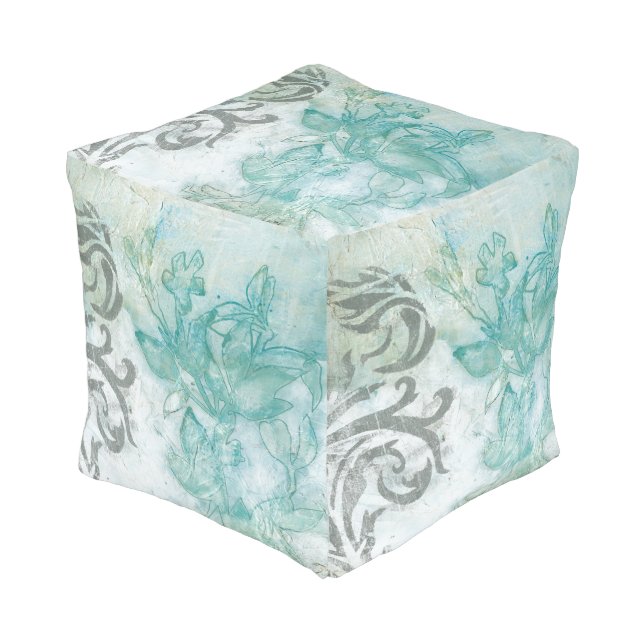Flower Spray II Pouf (Angled Front)