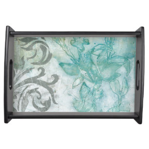 Flower Spray II Serving Tray