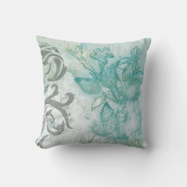 Flower Spray II Throw Pillow (Front)