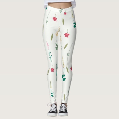 Flower Spring Blooming Floral Leggings