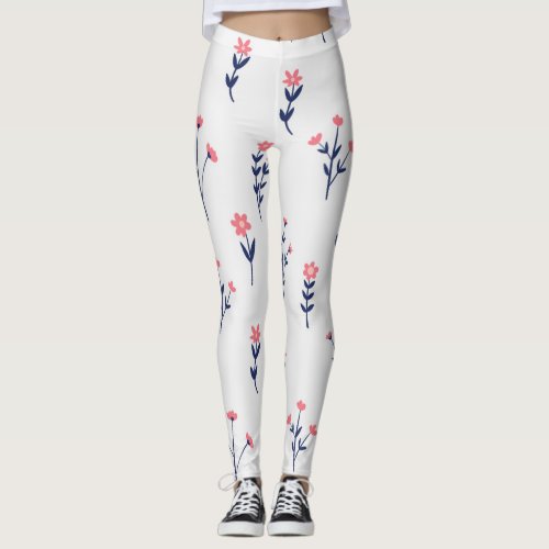 Flower Spring Blooming Floral Leggings