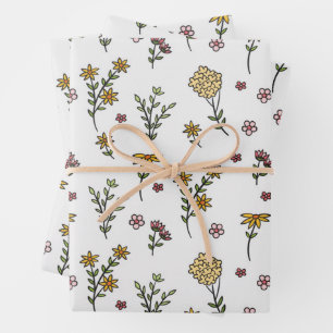 Flower Spring Blooming Floral Seamless Wrapping Paper Sheets