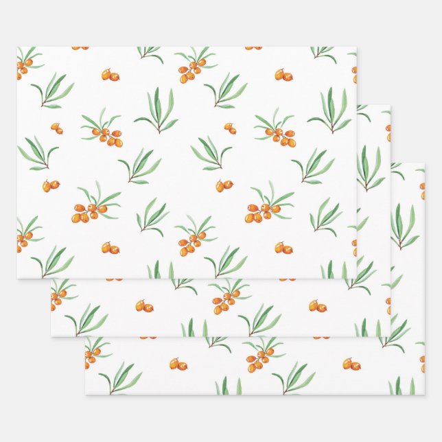 Flower Spring Blooming Floral Seamless Wrapping Paper Sheets (Set)
