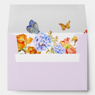 Flower spring garden butterfly  envelope