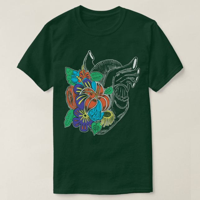 Flower Spring Heart Vintage Comics T-Shirt (Design Front)