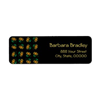 Flower Stained Glass Return Address Label by PBsecretgarden at Zazzle
