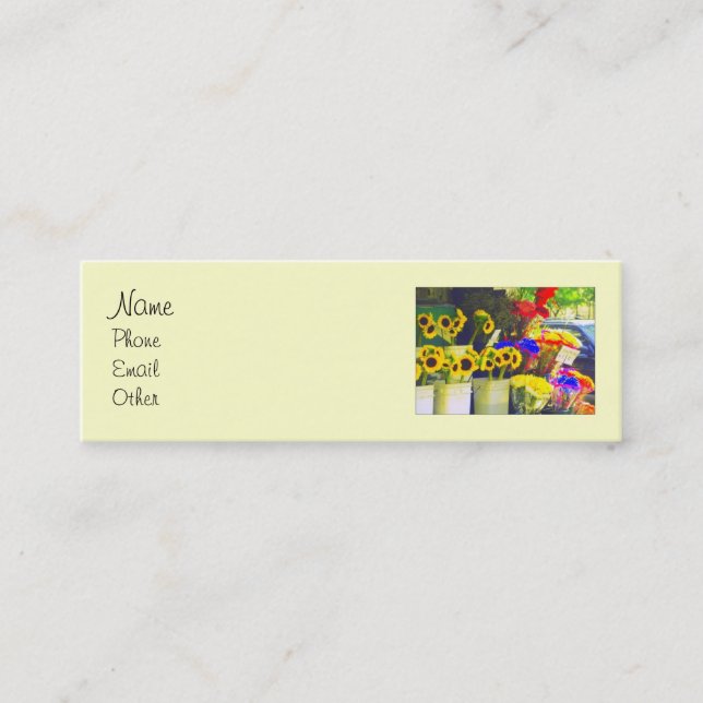 Flower Stand Mini Profile Business Card (Front)
