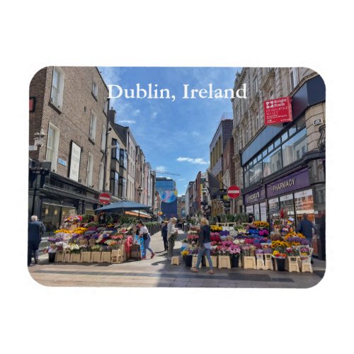 Flower Stand on Thomas Street Dublin Ireland Magnet