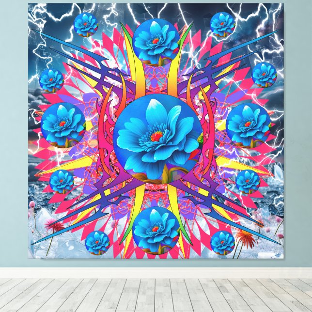 Flower Star Canvas Print (Insitu(Wood Floor))