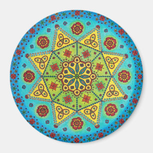 Flower Star Mandala Magnet