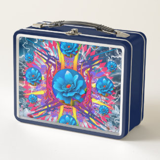 Flower Star Metal Lunch Box