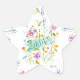 Flower Star shape Sticker