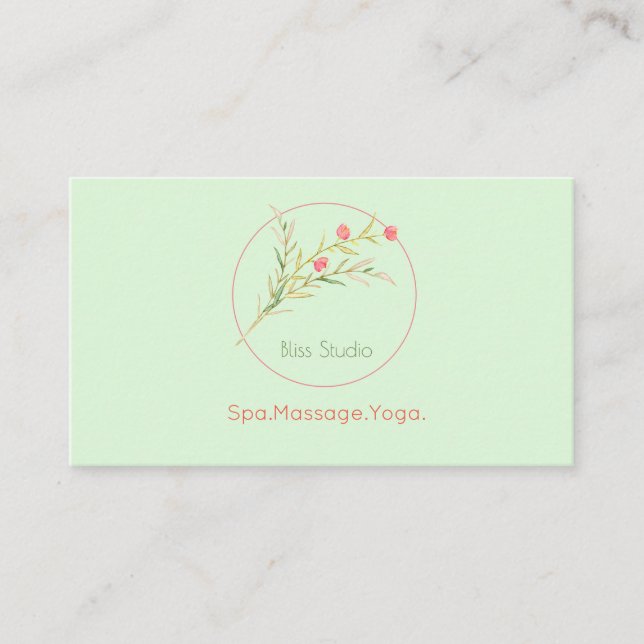 Flower Stem Business Card (Front)