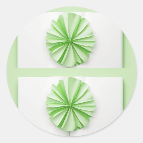 Flower sticker with light green themes