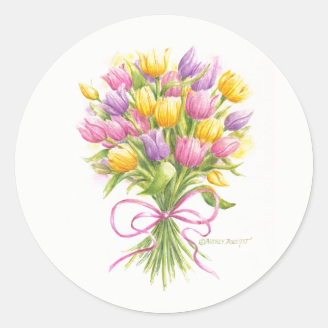 Flower Stickers Tulip Bouquet (Front)