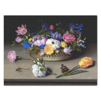 Flower Still Life Bosschaert Dutch Painting Art Tissue Paper by Then_Is_Now at Zazzle