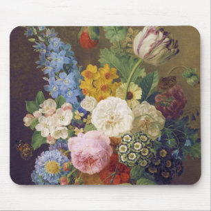 Flower Still Life by Jean Ulrich Tournier Mouse Pad