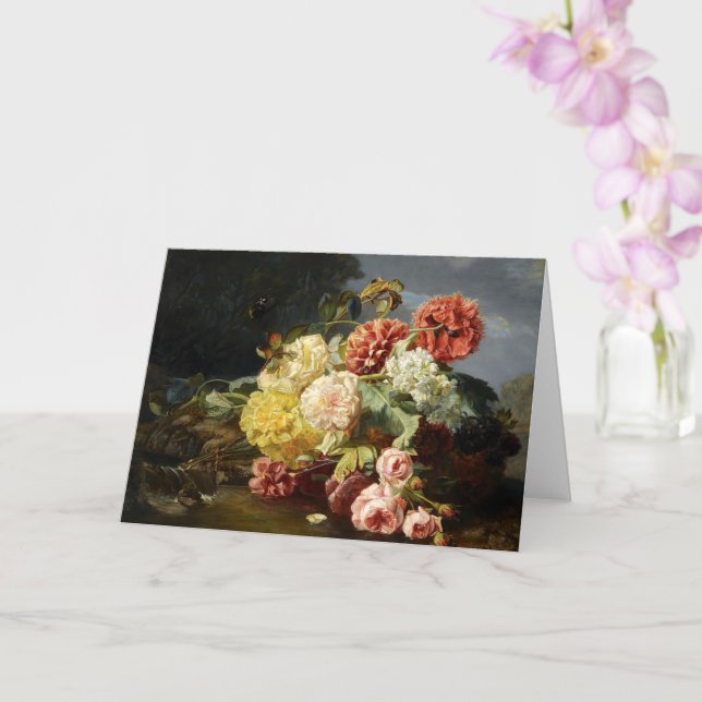 Flower still life, Jean Robie  Card (Orchid)