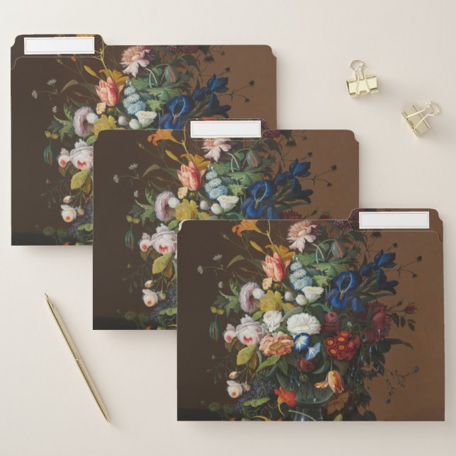 Flower Still Life with Bird's Nest Severin Roesen File Folder (Set)