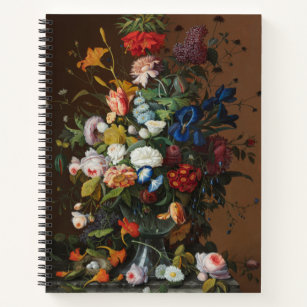 Flower Still Life with Bird's Nest Severin Roesen Notebook
