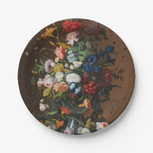 Flower Still Life with Bird's Nest Severin Roesen Paper Plates