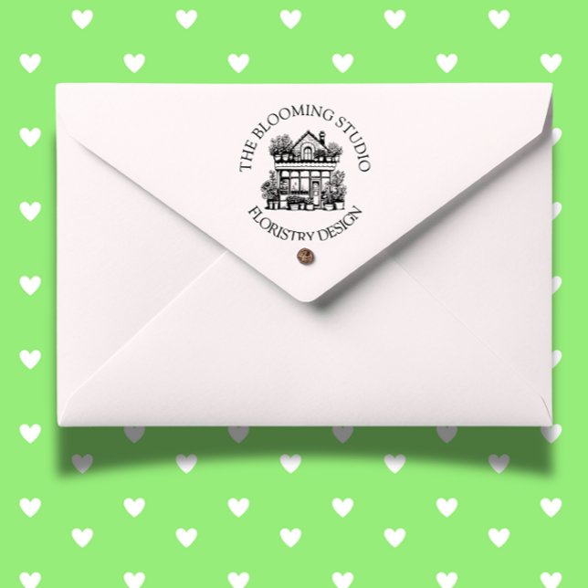 Flower Storefront Rubber Stamp (Add a floral touch to projects—shop now for creative inspiration!)