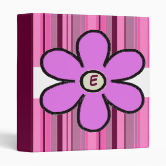Flower Stripes Initial Binder