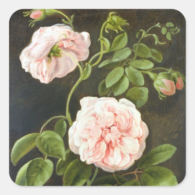 Flower Study Square Sticker (Front)