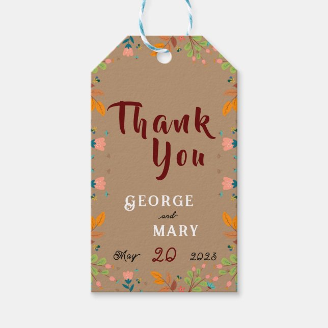 Flower style gift tags (Front)